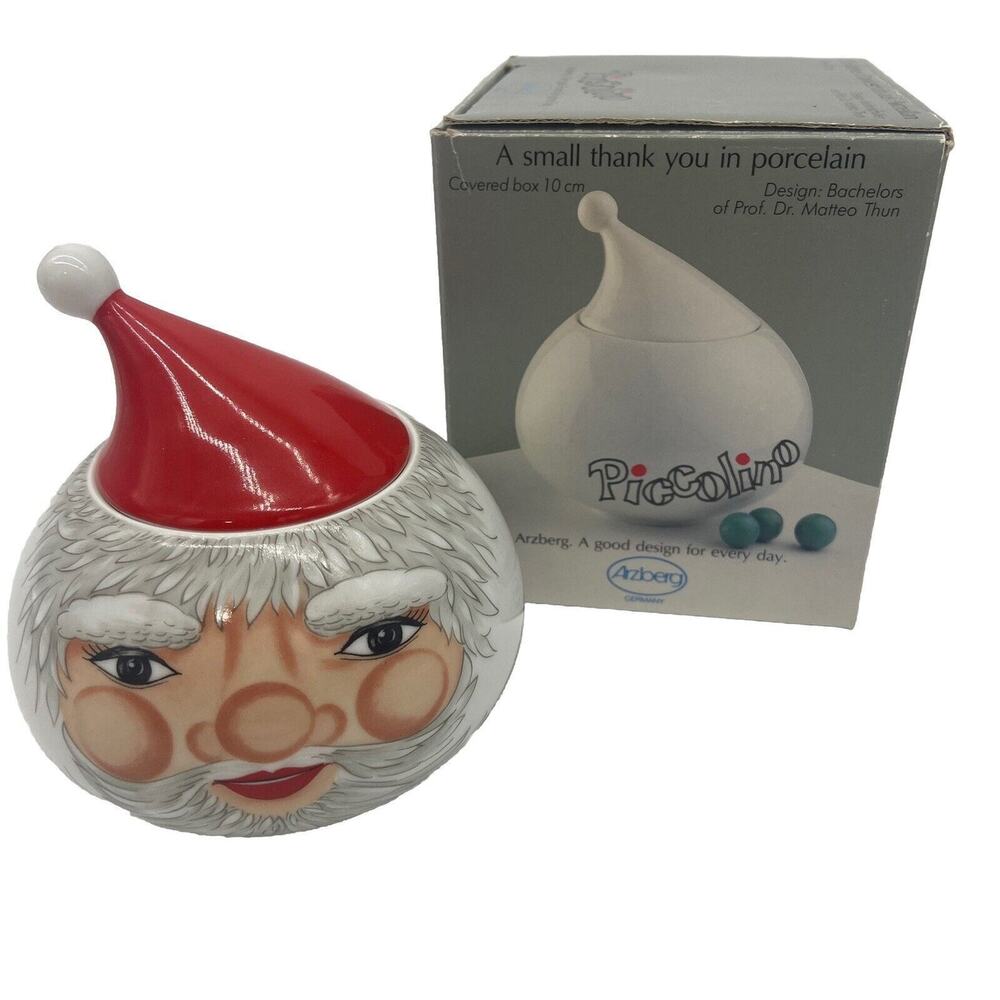 Arzberg Germany Piccolino Porcelain Santa‎ Claus Covered Box 10cm A Sm Thank You